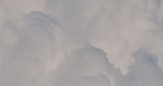 Closeup of cumulonimbus clouds in the sky