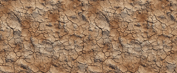 seamless pattern tiles: ground surface dry cracked earth