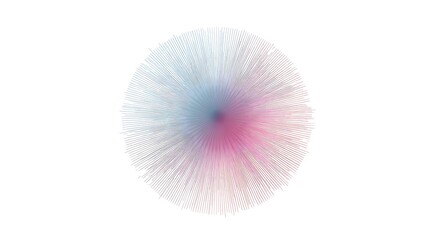 Minimalist radial chart in gradient tones over white space
