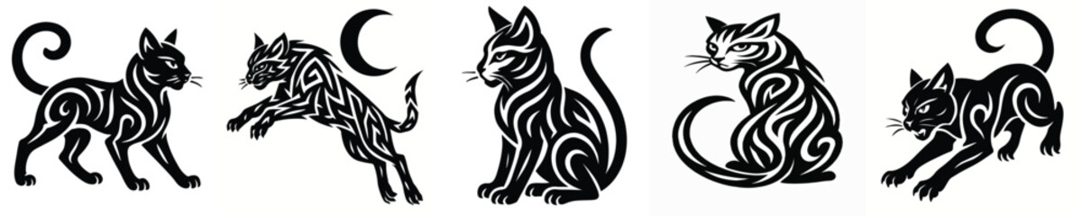 Naklejka premium Tribal Cat