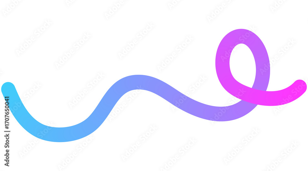 Poster abstract shapes with smooth wavy lines, bright colors and gradient transitions.