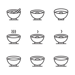 Soup bowl line art simple elegant design