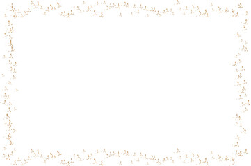Delicate Gold Confetti Rectangle Frame. 24