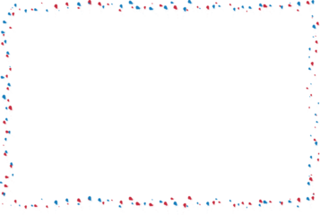 Delicate Colorful Confetti Rectangle Frame. 20