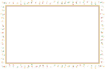 Delicate Colors and Gold Confetti Rectangle Frame. 19