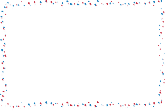 Delicate Colorful Confetti Rectangle Frame. 20