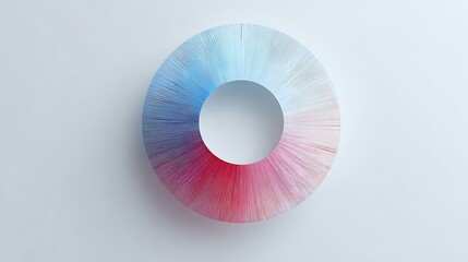 Minimalist radial chart in gradient tones over white space