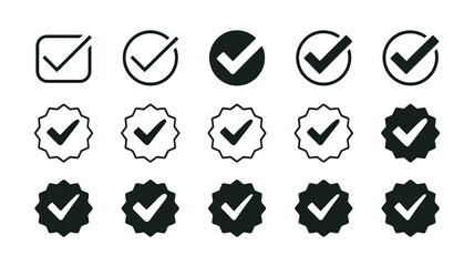 Verified check mark icons symbolize trust and approval online now