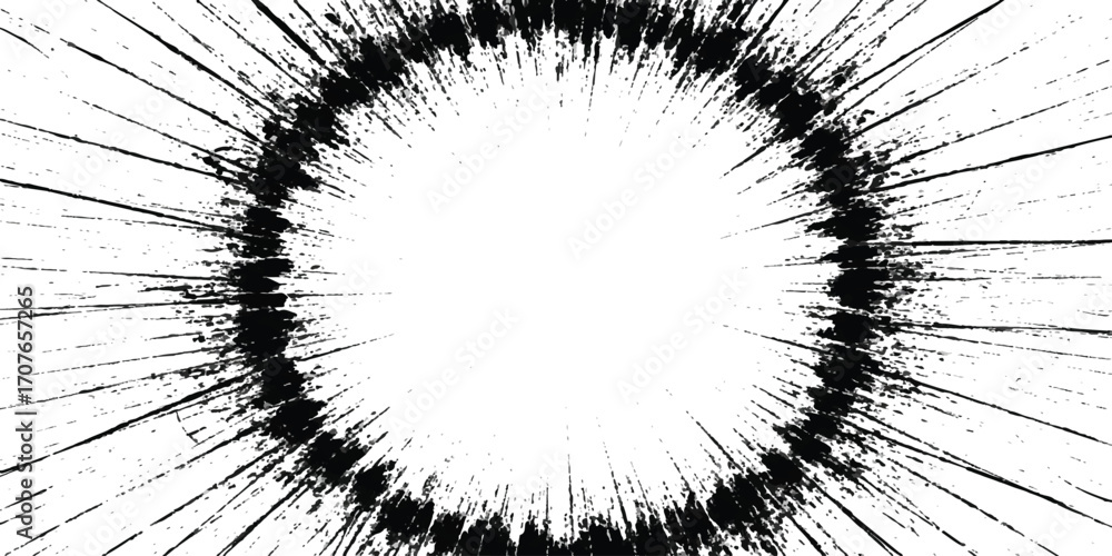 Poster abstract monochrome pattern of streaks and spots for modern design projects