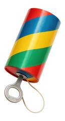 Pull-tab streamer popper with mixed colors