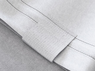 White Blank Woven Clothing Tag Label Mockup on T-Shirt 3D Rendering