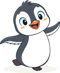 Fototapeta premium Cute baby Penguin Cartoon Character Illustration