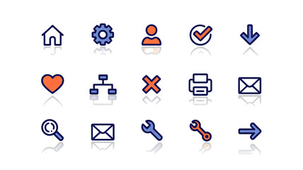 Hand drawn style icon set for creative design and web applications