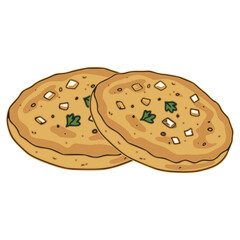 Gromperekichelcher Luxembourg potato pancake flat color vector illustration template design