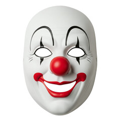 Simple white pierrot clown mask isolated © PNG Lab
