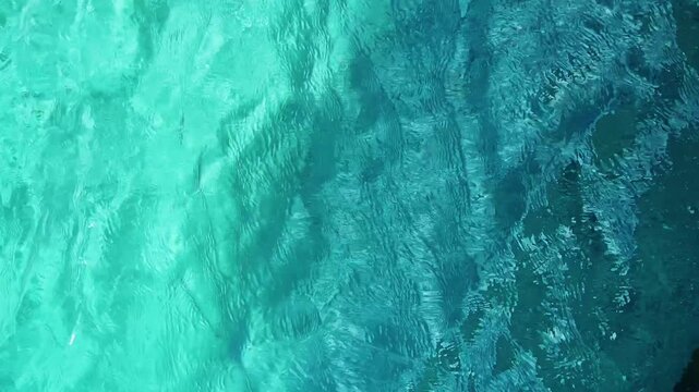 Crystal clear turquoise sea water in Crete, Greece