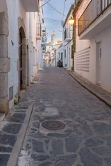 Fototapete Mediterranes Europa Old town street in Cadaques, Spain  © pillerss