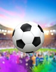 Soccer ball stadium celebration
