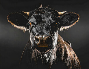 Cow portrait, close-up