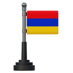 Minimalist 3D Illustration of the Flag of Armenia