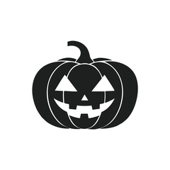 Black Halloween Pumpkin Icon jack o lantern silhouette