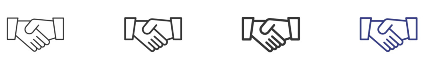 Business Set Illustration with Outline Style Variation Vectors