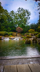 Augsburg, Germany - 08 04 2025 : Japanese Garden in the 'Botanischer Garten' in Augsburg