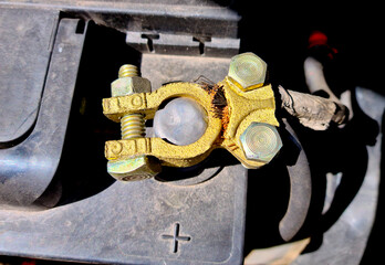 Automotive battery terminal, car parts