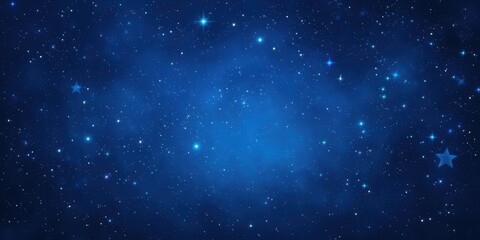 Obraz premium Deep Blue Starry Night A Calming Cosmic Backdrop