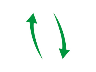 up down curve arrow icon