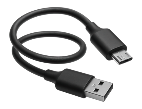 Micro USB cable with flexible jacket
