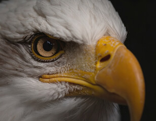White eagle head, close-up