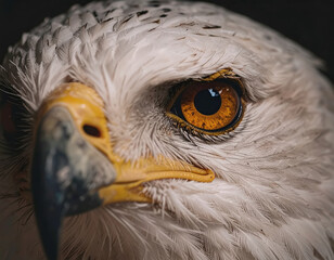 White eagle head, close-up