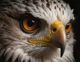 White eagle head, close-up