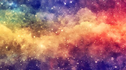 Obraz premium Cosmic nebula exploration outer space digital art colorful atmosphere abstract perspective universe theme
