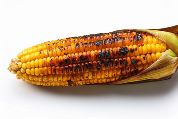 Close-up of grilled corn promoting youth creativity in food styling and healthy eating
