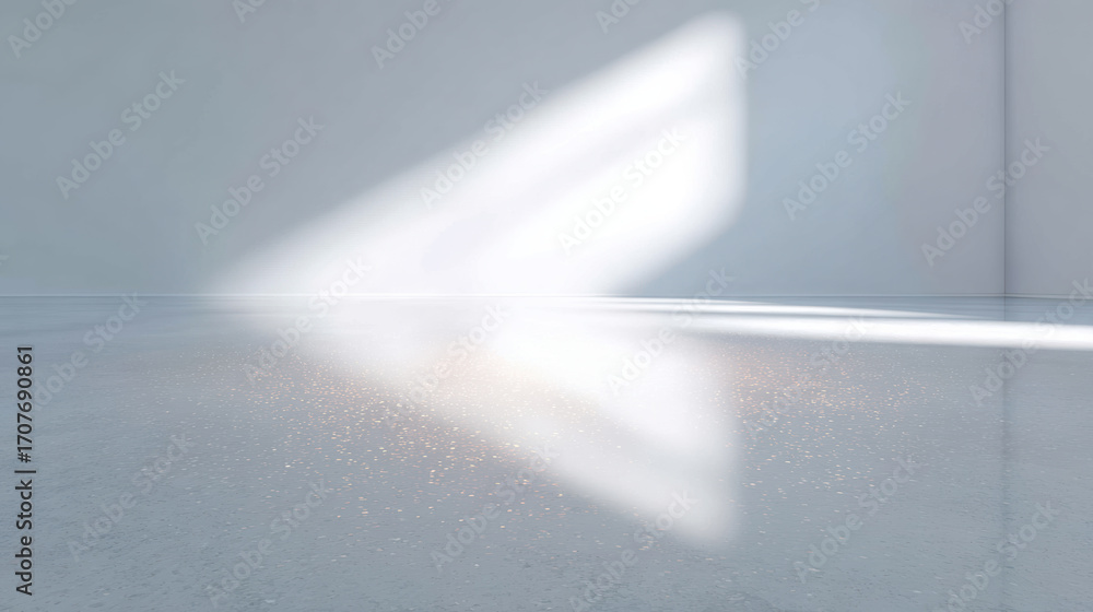 Poster bright minimalist space with soft light creating serene abstract background. clean reflection and sh