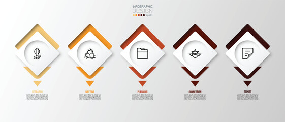 Business concept infographic template with option.

