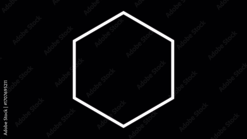 Poster hexagon shape animation - a simple geometric loop.