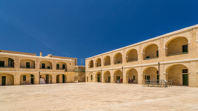 The Piazza d'Armi (Parade Ground) at Fort St Elmo, Valletta, Malta