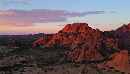 Fototapeta premium Dramatic mountain range at sunset