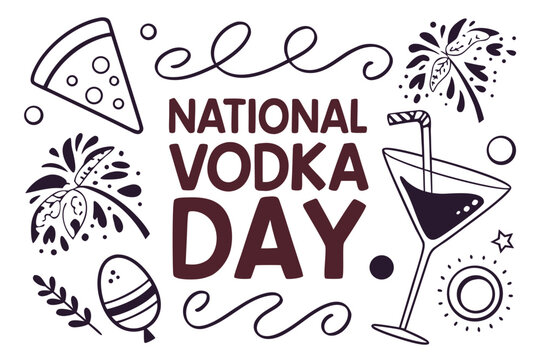 NATIONAL VODKA DAY vector illustration