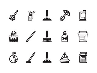 Wall Cleaner Line Art Sparkling Clean Design