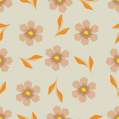 Obraz premium Seamless pattern with floral motifs. Vector illustration