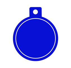 Obraz premium blank blue round label price sticker on white background 