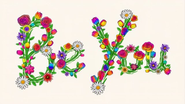 Blooming be you message, an inspirational animation. Media - Powered by Adobe