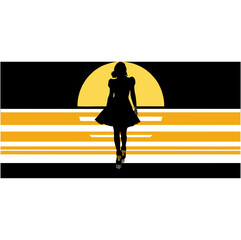 silhouette of a girl