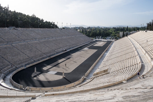 View of the Panathenaic Stadium (Kallimarmaro), Athens, Greece