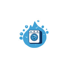 vector illustration of a washing machine,clean,loundry