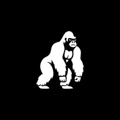 vector illustration of a black gorylla,monkey